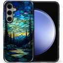 Case for Samsung Galaxy S25 Plus, Hybrid 2-Layer Case, Shockproof Military-Grade Protection Durable Anti-Scratch Phone Case for Woman Man Boy Girl, Stained Glass Aurora
