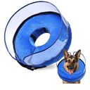 BARKLESS Dog Cone, Inflatable Dog Cone After Surgery for Large Breeds, Soft Surgery Collar with Enhanced Anti-Licking Guard Shield for Pets, Patented Protective Donut Collar (XL (Neck: 18"-23"), Blue)