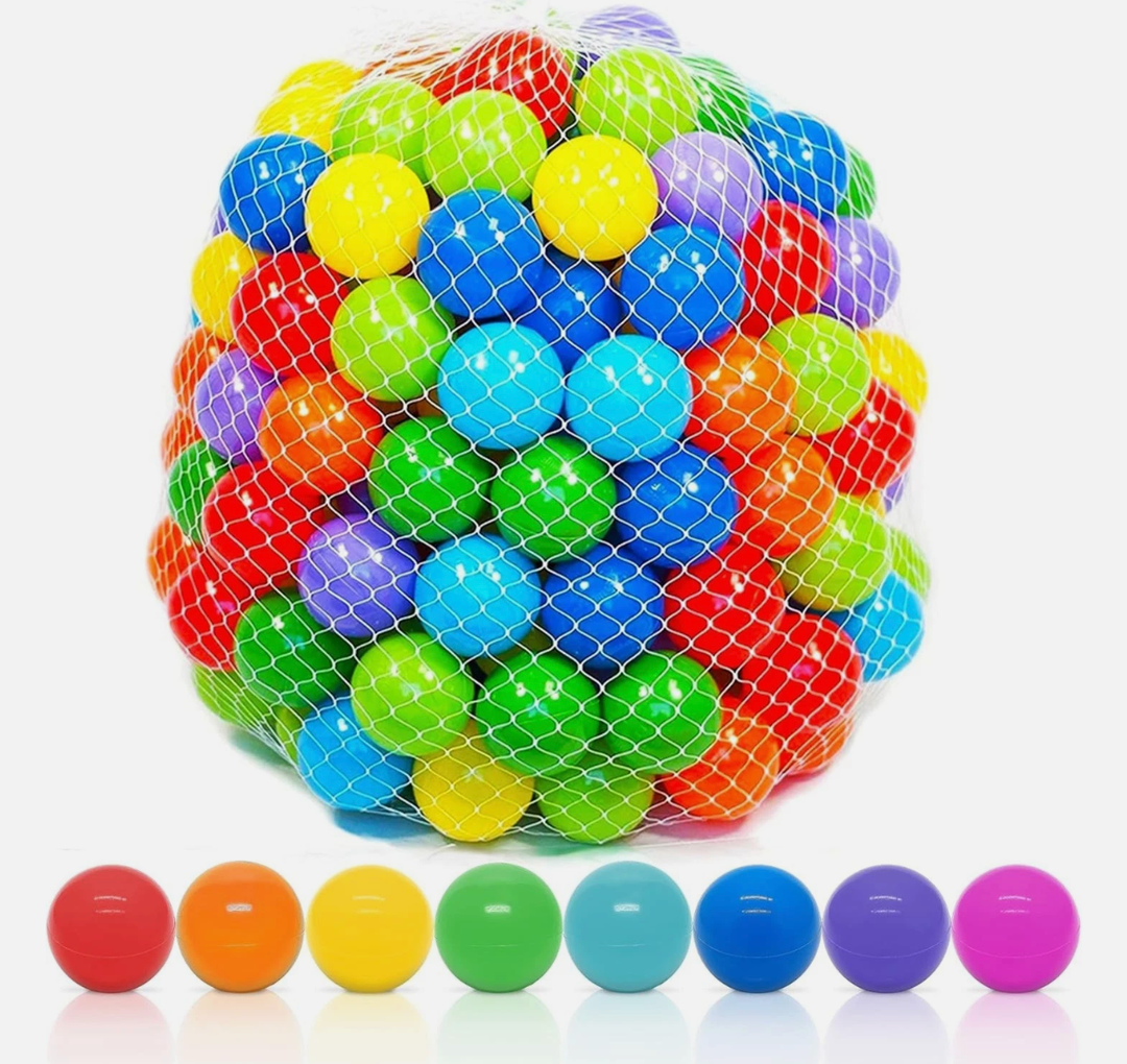Soft Plastic Mini Ball Pit Balls 50 Count - w/ 8 Vibrant Colors