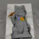 Solar Cat Garden Statue - 7 LED Lights with Flowers & Butterfly Yard Art, Lawn Porch Outdoor Decor, Gift for Mom, Grandma & Women