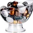 MOLFUJ Coffee Pod Holder, Clear K Cup Holder Plastic, Espresso Pod Holders for Counter Small, Pod Storage for K Cups, Vertuo Capsule Creamer Organizer for Coffee Bar