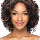 SEVENCOLORS Wigs for Black Women Afro Short Curly Bob Wigs Synthetic Hair African American Wig Natural Looking Glueless Big Curly Wigs(Brown Mixed Blonde)