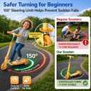 Kids Scooter Ages 3-7 - Three Wheel Preschool Toddler Kick Scooters,Safer Steering,Light Up Wheels, Adjustable Handlebar, Wide Anti-Slip Deck, Birthday for Boys Girls - Blue