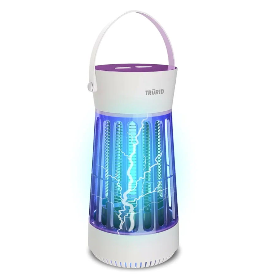 Bug Zapper, Indoor and Outdoor UV LED Mosquito Zapper Trap with Fan, Portable Electric Fly Trap with Easy-Empty Tray