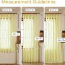 Pinch Pleated Sheer Curtains 96 Inch Length 2 Panels Set, Semi Voile Sheer Curtains for Bedroom Living Room Pinch Pleated Soft Touch Light Filtering Drapes(Light Yellow, 42 W x 96 L, 2 Panels)