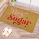 Hey Sugar Doormat 30 x 17 Inch Valentines Day Welcome Door Mat Valentines Day Natural Coir Door Mat Red Pink Non-Slip Rug for Indoor Outdoor Home Bathroom Decor (Classic)