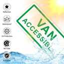 (2 Pack) Van Accessible Sign, Van Accessible Metal Signs for outside, Weather Resistant High Visibility Reflective and Easy to Install (12 x 6 inches)
