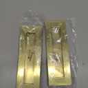 Pocket Door Handles and Edge Pull Brushed Brass, 6Inch Handles Hardware Latch,Recessed Finger Flush Pulls,for Closet,Sliding,Barn Door