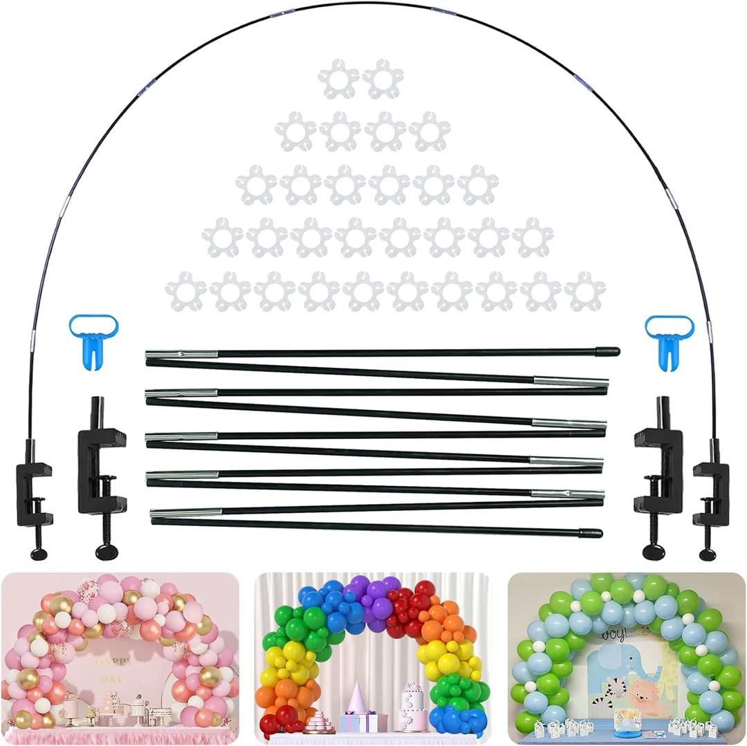 Table Balloon Arch Kit,Balloon Arch Stand Frame for Different Table Sizes for Birthday Baby Shower Graduation Wedding And Party Decoraitons