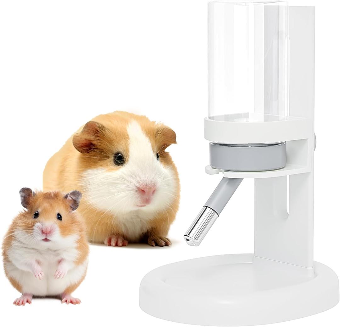 Mini&moe Hamster Water Bottle No Drip – 4 oz Guinea Pig Water Bottle for Glass Tank with Stand Leak Proof Small Animal Water Dispenser for Gerbil Chinchilla Ferret Squirrel Hedgehog