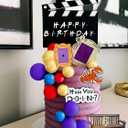 JeVenis 27 PCS Friend Cake Topper Friend Party Decorations Friend Birthday Decorations Balls Cake Topper