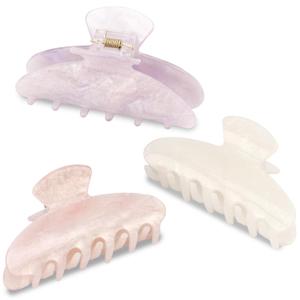 Canitor Hair Claw Clips for Women Acrylic Marbled Hair Clips for Thick Thin Hair Emi Cute Hair Accessories Gifts Stocking Stuffers (purple,pink,white)