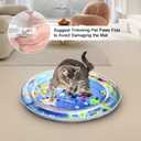Inflatable Cat Dog Baby Water Mat Toy, [Newly Upgraded, 2 Layers Thickened] Premium Anti-Scratch Leak Proof Mat, with Floating Fish for Indoor Kitten Cats & Kids to Swatting Exercise Hunting (Dolphin)