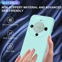 Phone Case for Huawei Mate 60 Pro, Silky Soft Touch for Huawei Mate 60 Pro Case Silicone Shockproof Slim Cute Anti Fingerprint Protective Cover Aesthetic (Light Cyan)