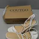 Women's Espadrille Wedges Lace Up Platform Ankle Cross Strap Slingback Summer Dress Sandals, Size 8.5 