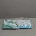 Wireless Keyboard and Mouse Combo, MARVO 2.4G Ergonomic Wireless Computer Keyboard with Phone Tablet Holder, Silent Mouse with 6 Button, Compatible with MacBook, Windows (Blue)