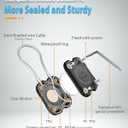 for Airtag (1st & 2nd Gen) Holder with Wire Cable 4 Pack, Secure Lock Airtag Keychain,IPX7 Waterproof,360Hard Protective Air Tag Case Holder for Key Chain,Key Ring,Car,Luggage