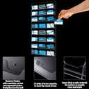 24 Pockets Business Card Holder Wall Mount Acrylic Business Card Holder