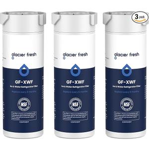 GLACIER FRESH XWF Replacement for GE XWF Refrigerator Water Filter Pack of 3 (Not XWFE)