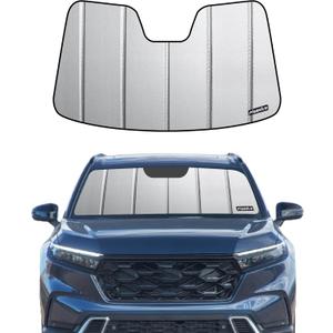 Pigenius Windshield Sunshade for Honda CR-V 2023-2026, Premium Grey Leather Finish