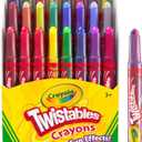 Crayola Twistables Crayons for Kids (24ct) No Sharpen Toddler Coloring Supplies, Less Mess, Stocking Stuffer & Holiday Gifts for Boys & Girls, Ages 3, 4, 5 (24 Count (Pack of 1))