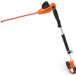 GARCARE 20V Cordless Pole Hedge Trimmer with 18" Dual Action Blades