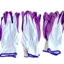 Red Steer Glove Company, Nitrile Palm Gardening Gloves, Pack Of 10, (White& Purple)
