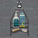 Oggi 2 Shelf Metal Hanging Shower Caddy, Rust Resistant Over Shower Head Shower Organizer with Soap Holder, Bathroom Storage Rack for Shampoo, Soap & Shower Accessories - Black