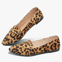 Obtaom Women's Pointy Toe Loafer Flat Comfortable Faux Suede Work Shoes,Cute Penny Loafer Slip On Ballet Flat, 5