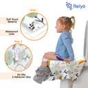 Relyo Disposable Toilet Seat Cover for Travel 20 Pack with Covers Wrapped in Sets of 2, Non-Flushable Liners, Fits Most Seats Kids, Toddlers, Adults (Bunny, 20)