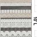 Rugshop Gray Marbella Boho Indoor/Outdoor Runner Rug for Deck,Porch,Hallway, Entryway and Kitchen 2'7" x 10'