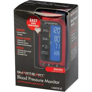 Smartheart Adult Cuff Arm Home Automatic Digital Blood Pressure Monitor 1-Tube Black 1 Each