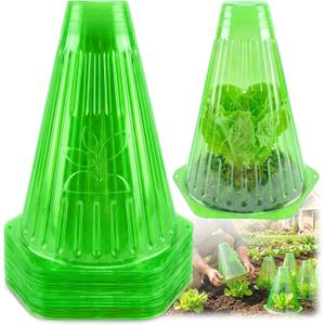 Pack 40 Garden Cloches for Plants with Top Hole, 8.6" L x 7.8" Reusable Plant Bell Cover, Protection from Freezing Weather, Birds, and Snails for Garden