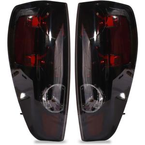 Tail Light Black Smoked Lens Compatible With 2004-2012 Colorado GMC Canyon Driver and Passenger Side Taillight