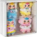 Display Case for Figures, Wall-Mounted Collectibles Clear Case, Adjustable Display Stand Acrylic Display Box with Door Dust and Moisture Proof Suitable for Pop Mart Lego Collectibles Action Figures
