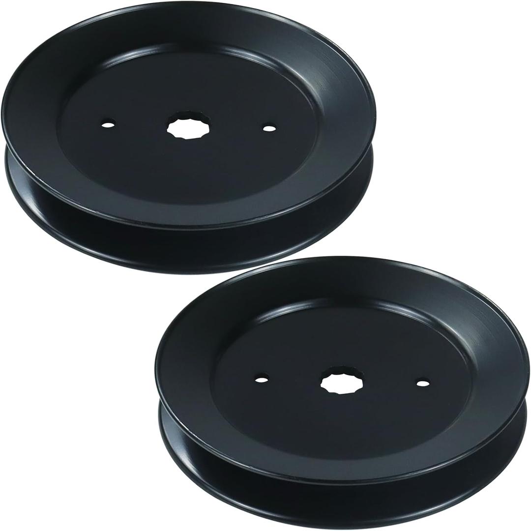 2 Pack 153535 Pulley Mandrel Craftsman Replaces 129861 173436 177865 539112171 21546127 for Husqvarna 54" Z254 Z248F YTH24V48 YTH18542 RZ5426 RZ5424 MZ54 Craftsman LT1000 LT2000 Tractors