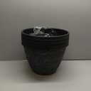 4 Pack 16 Inch Large Plant Pot for Outdoor, Plastic Flower Pot Indoor with Drainage Hole & Saucer, Modern Decorative Garden Pot, Imitation Magnolia Garden Pots for House PlantersGray