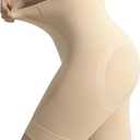Esa Liang High Waisted Tummy Control Shapewear Shorts Seamless Thigh Slimmer for Women Nude (M)