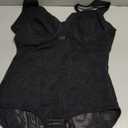 Nebility Shapewear Bodysuit for Women Tummy Control Waist Trainer Backless Body Shaper V-Neck with Built-in Bra Size, Black, 3XL