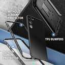 i-Blason Armorbox for Samsung Galaxy S23 Case with Stand & Belt-Clip [Built-in Screen Protector] [2 Front Frames] [Military-Grade Protection] Full-Body Rugged Bumper Case with Kickstand (Black)