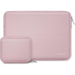 MOSISO Laptop Case 13.3 inch, 13-13.3 inch Laptop Sleeve Bag Compatible with MacBook Air/Pro 13/Pro 14 M5 M4 M3 M2 M1, HP Dell ASUS Lenovo, Neoprene Computer Sleeve Bag with Small Case, Baby Pink