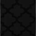 Garland Rug Quatro Black 6' x 9' Cut-Loop Trellis Area Rug –Soft, Comfortable, Stylish & Budget-Friendly Rug in a Beautiful Solid Black
