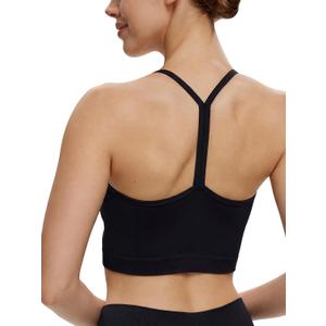 NANJI Seamless Sports Bra for Women - Padded Racerback Y Bra Low Impact Removable Pad for Fitness Gym Yoga Workout Top (M)