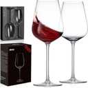 JBHO Hand Blown Italian Style Crystal Bordeaux Wine Glasses - Great Gift Packaging - Red Wine Glasses Lead-Free Premium Crystal Clear Glass - Set of 2-18 Ounce