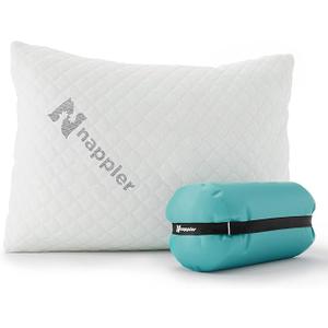 Small Shredded Memory Foam Pillow for Travel and Camping - Compressible Medium Firm Bed Pillow, Contoured Support, Breathable Cover, Machine Washable, Ideal Backpacking, Airplane and Car Small Shredded Memory Foam Pillow for Travel and Camping - Compressible Medium Firm Bed Pillow, Contoured Support, Breathable Cover, Machine Washable, Ideal Backpacking, Airplane and Car