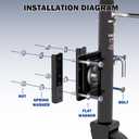 1200 lbs Trailer Jack with Wheel, 10" Lift, Bolt On Tongue Jack for RV, Boat, Trailer and More