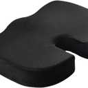 Car Seat Cushion, Ergonomic Memory Foam Airplane Seat Cushion for Sciatica & Coccyx & Tailbone Pain Relief,Chair Pillow,Butt Cushion for Car Drivers,Long Sitting Office Workers (Black)