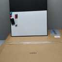 ARCOBIS Cork Board White Board Combo, 24"X18" Linen Bulletin Board Whiteboard for Wall, Double-Sided Magnetic Dry Erase Corkboard for Home, Office, School, Black