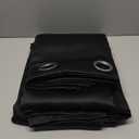 NICETOWN Room Darkening Draperies Curtains Panels, 2 Panels Black W52 x L108