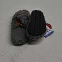 EverFoams Womens Fuzzy Open-toe Slippers Soft Comfy Memory Foam Indoor House Shoes (7-8, Cool Gray)